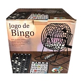 Jogo de Bingo CASITA com Globo Giratório, Tabuleiro, Cartelas e 75 Bolas Unidade