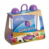 Galheteiro de Plástico ACRYLIC LINE com Porta-azeite, Porta-vinagre, Saleiro, Paliteiro e Suporte