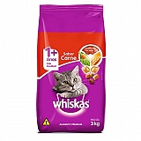 Ração para Gatos Adultos WHISKAS Sabor Carne 3Kg