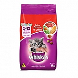 Ração para Gatos Filhotes WHISKAS Sabor Carne e Leite 1Kg