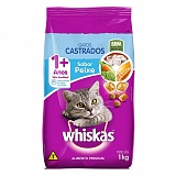 Ração para Gatos Adultos Castrados WHISKAS Sabor Peixe 1Kg