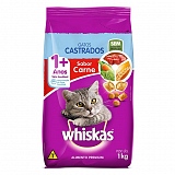 Ração para Gatos Adultos Castrados WHISKAS Sabor Carne 1Kg
