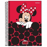 Caderno Espiral Universitário 1 Matéria Capa Dura STAR SCHOOL Minnie Estampas Diversas 80 Folhas