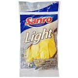Luvas de Látex SANRO Light Amarela para Tarefas Leves com 1 Par Tamanho G