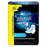 Absorvente ALWAYS Noites Tranquilas Cobertura Seca com Abas Pacote 16 Unidades