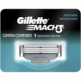 Carga Refil para Aparelho de Barbear GILLETE Mach 3 com 1 Unidade