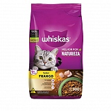 Ração para Gatos Adultos WHISKAS Melhor por Natureza Sabor Frango Embalagem 900g