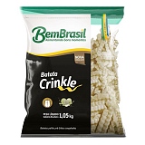 Batata Palito Crinkle BEM BRASIL Pré Frita Congelada 1,05kg