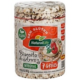 Biscoito de Arroz Grande Natural Life KODILAR Integral 7 Grãos Sem Glúten Vegano Pacote 80g