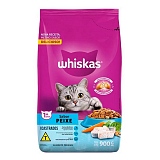 Ração para Gatos Adultos Castrados WHISKAS Sabor Peixe 900g
