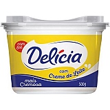 Margarina Cremosa Tradiccional com Sal DELÍCIA com Creme de Leite Pote 500g