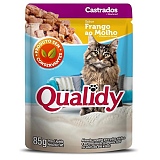 Alimento para Gatos Castrados QUALIDY Frango ao Molho Sachê 85g
