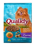 Ração para Cães Adultos de Pequeno Porte QUALIDY Sabor Carne Pacote 10,1kg
