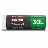 Saco para Lixo CASAFORT 30 Litros Preto com 20 Sacos