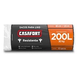 Saco para Lixo CASAFORT 200 Litros Preto com 10 Sacos