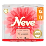 Papel Higiênico NEVE Folha Dupla Neutro 30m Leve 12 Pague 11 Unidades