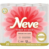 Papel Higiênico NEVE Folha Dupla Neutro 20m 12 Unidades