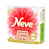 Papel Higiênico NEVE Folha Dupla Neutro 20m 4 Unidades